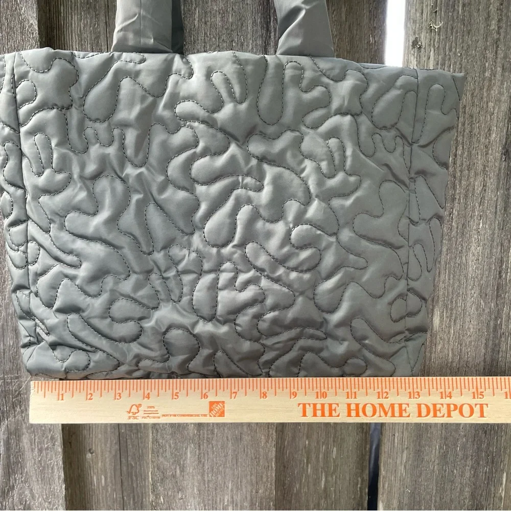 Wild Fable Puffy Quilted Tote Bag Green
